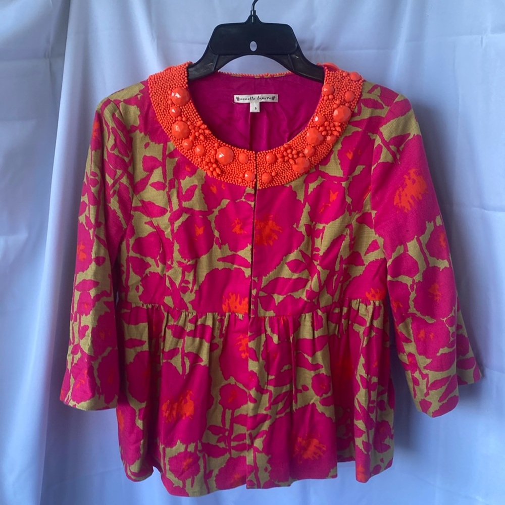 Nanette lepore pink cropped jacket